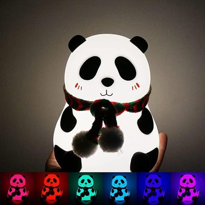 Cute Silicone Panda Night Light – Soft LED Color-Changing Lamp | USB Rechargeable | Perfect Gift for Christmas, New Year, Birthdays & Valentine’s Day