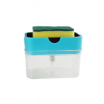 2 in 1 Soap Dispenser with Sponge | Multipurpose Dishwashing Liquid Pump Box | Kitchen Cleaning Tool
