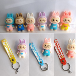 Cute Lalubu Doll Keychain | Cartoon Bunny Character Key Ring | Decorative Bag & Car Key Accessory for Girls & Kids