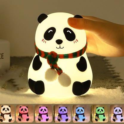 Cute Silicone Panda Night Light – Soft LED Color-Changing Lamp | USB Rechargeable | Perfect Gift for Christmas, New Year, Birthdays & Valentine’s Day
