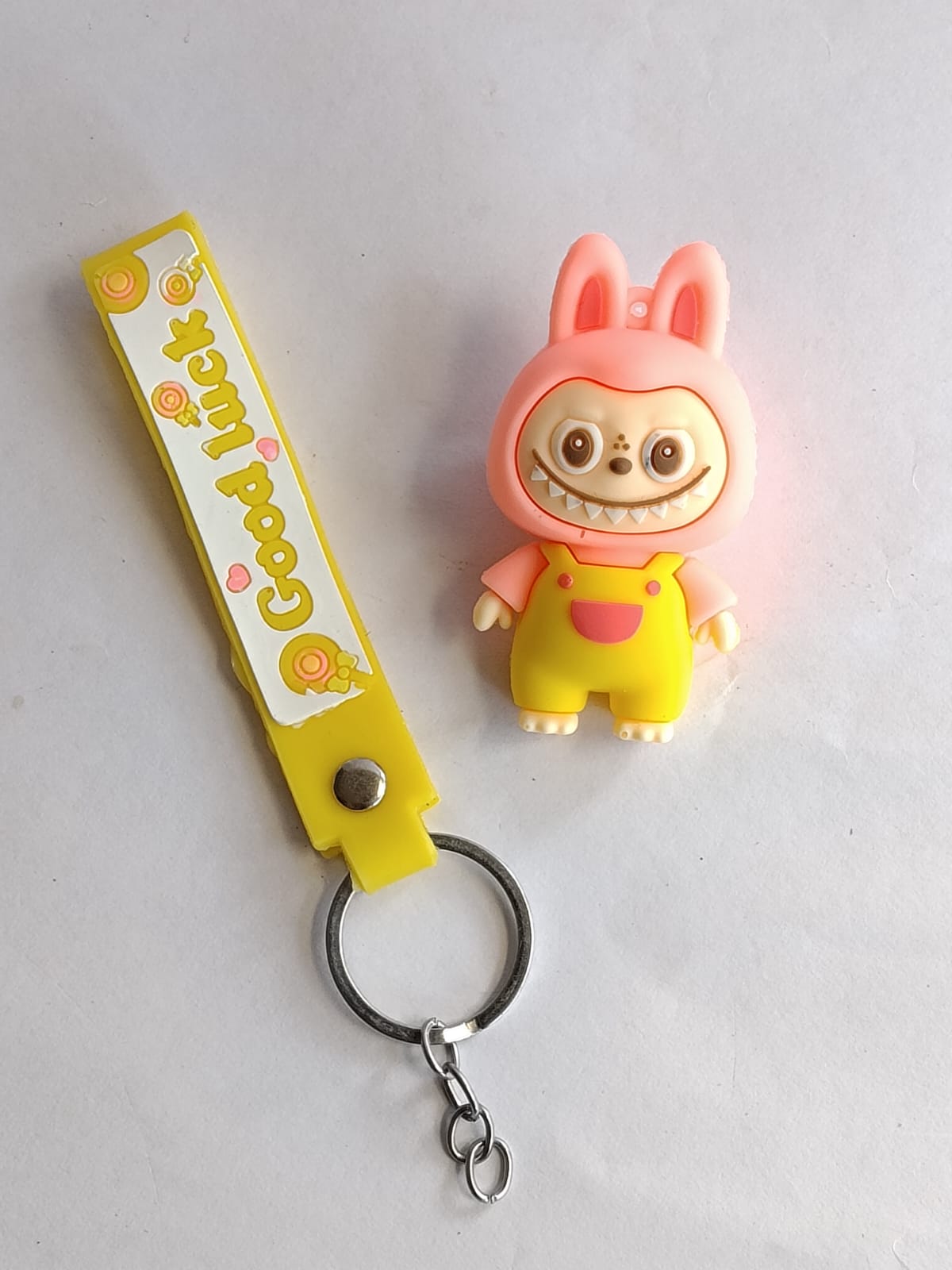 Cute Lalubu Doll Keychain | Cartoon Bunny Character Key Ring | Decorative Bag & Car Key Accessory for Girls & Kids