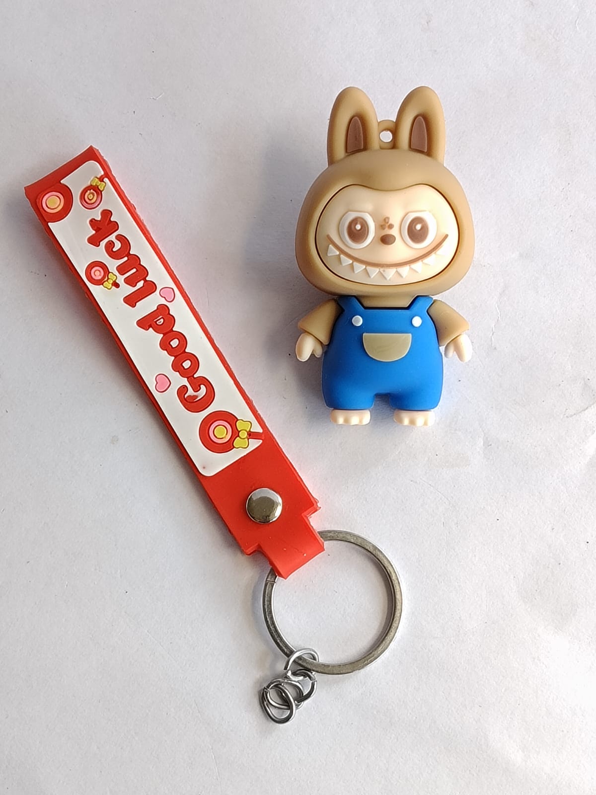 Cute Lalubu Doll Keychain | Cartoon Bunny Character Key Ring | Decorative Bag & Car Key Accessory for Girls & Kids