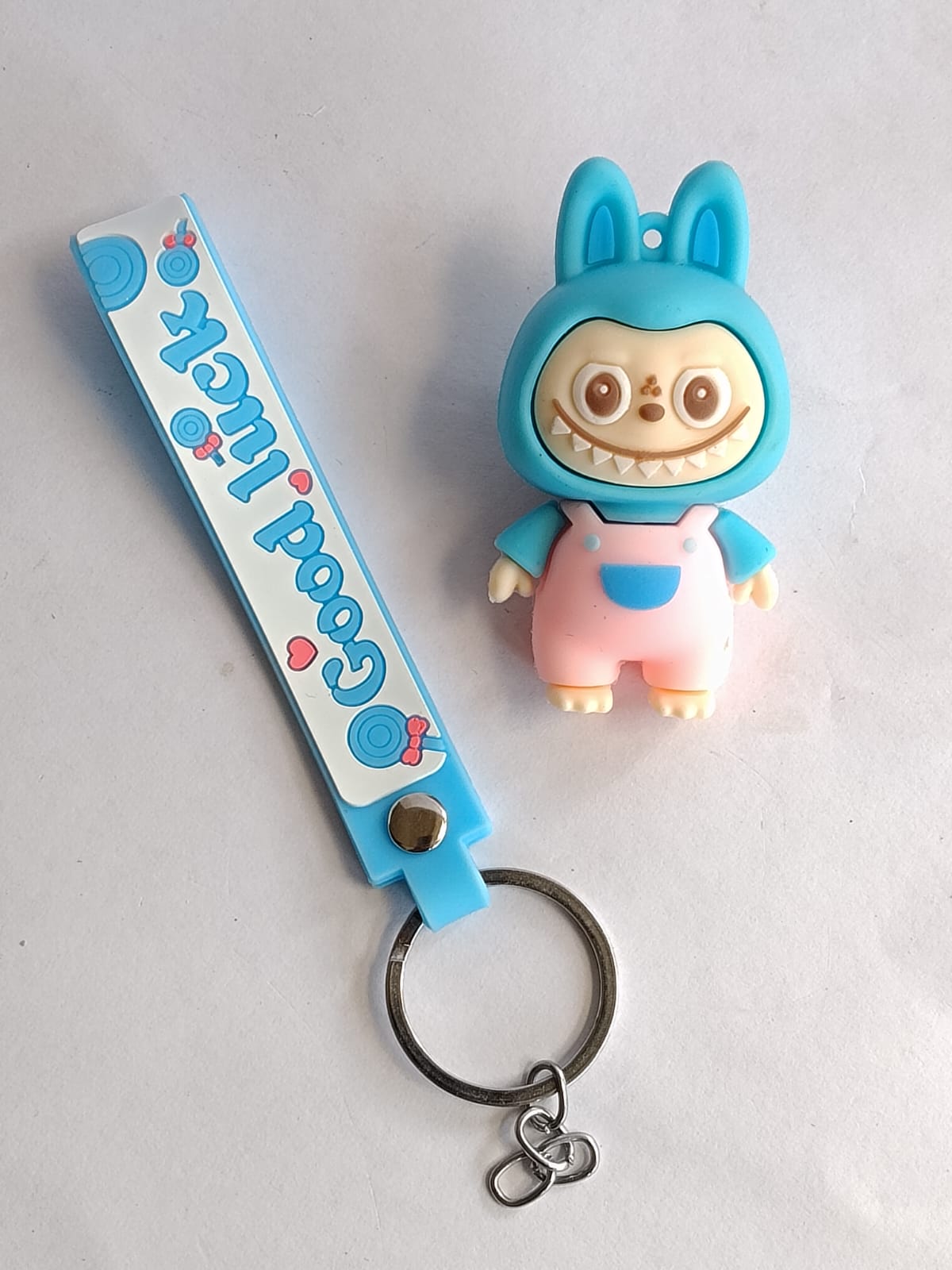 Cute Lalubu Doll Keychain | Cartoon Bunny Character Key Ring | Decorative Bag & Car Key Accessory for Girls & Kids