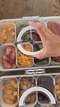 Divided Fridge Storage Boxes With 8 Serving Veggie Tray with Lid and Handle, Fridge Organizer with Removable 8 Compartment, Fridge Storage Containers (8 Compartment-1PC)